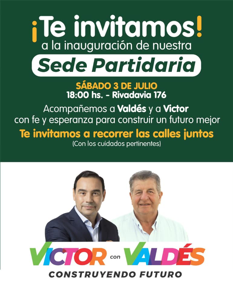 Este sábado 3 de julio, Victor Inaugura su Sede Partidaria: #VuelveVictor