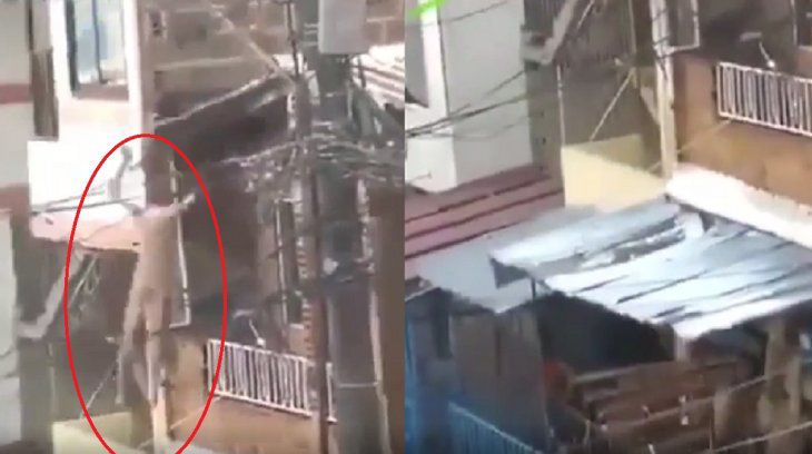 Colombia: Llegó el novio oficial de su amante y se tiró desnudo desde un tercer piso