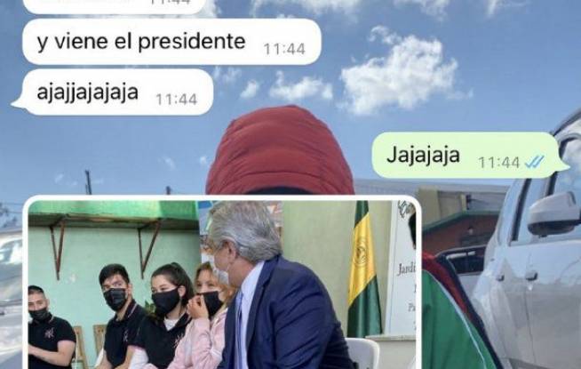 Faltó a clases el día que Alberto Fernández visitó su colegio y es viral