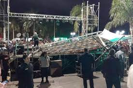 Ya dieron de alta a los músicos golpeados por la caída de pantallas LED en un escenario