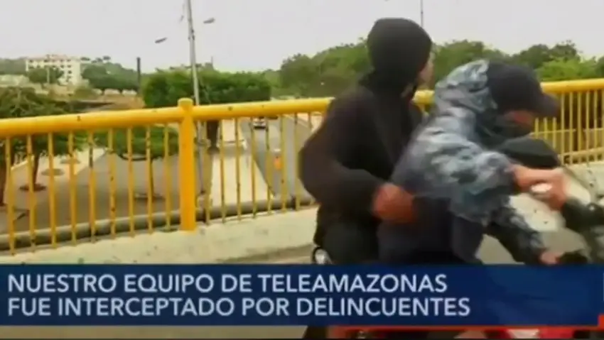 Increíble: intentan asaltar a una periodista en vivo￼