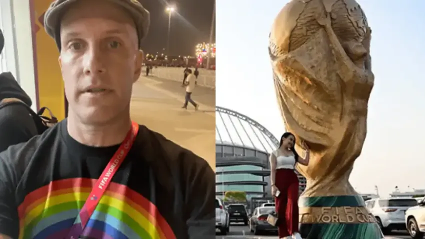 Un periodista quiso entrar a un estadio con una remera LGBT y fue detenido