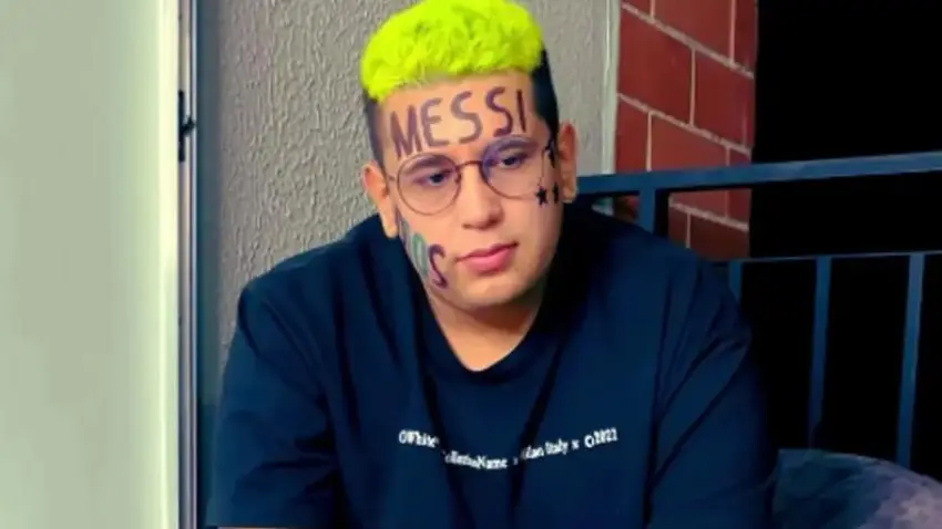 Se tatuó “Messi” en la cara y ya se arrepintió: “Me lo quiero borrar”