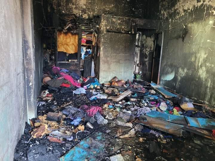 Suba de tensión electrica  produjo el incendio de una viviendo en la ciudad