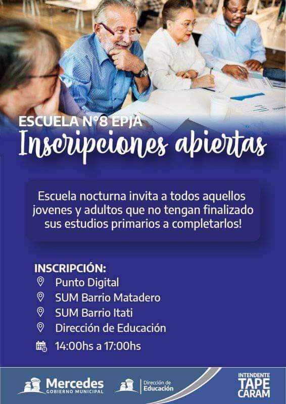 Inscripciones abiertas para cursar el nivel primario