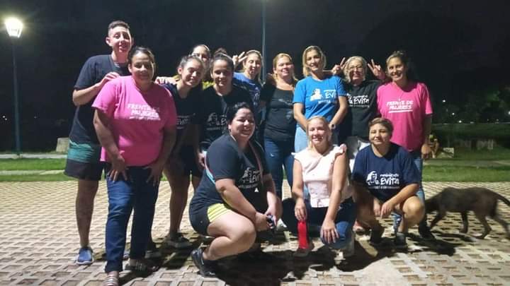 El frente mujeres del movimiento Evita Mercedes  Movilizadas este 8M