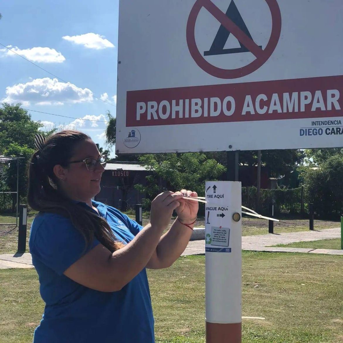 Colilleros puestos en el Parque Alfreso Tressen