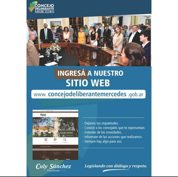 Sitio web del concejo deliberante a disposición de la ciudadania