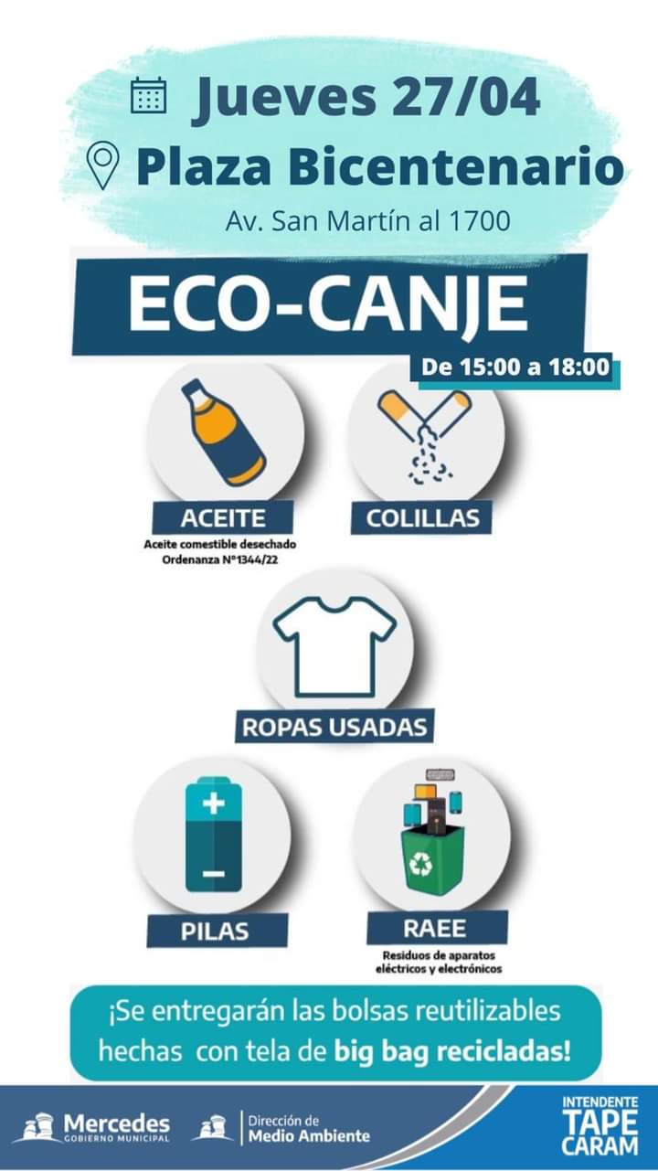 Campaña de Eco Canje en la plaza Bicentenario