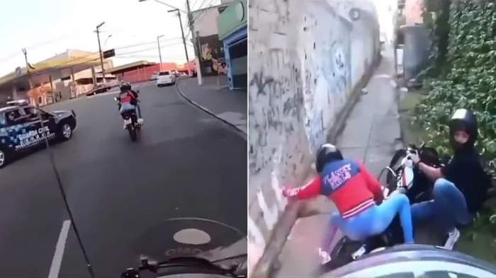 Persecución policial en las calles de Brasil sorprende en las redes