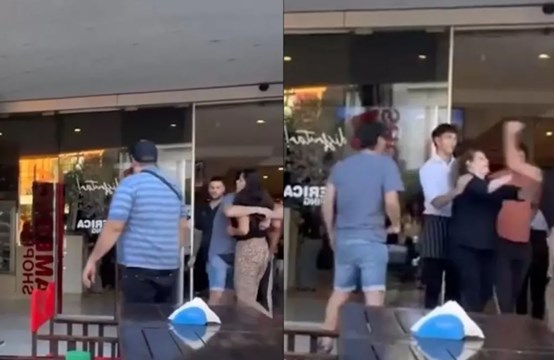 La violenta reacción de una clienta porque tardaron en atenderla: patadas, gritos, insultos y vidrios rotos