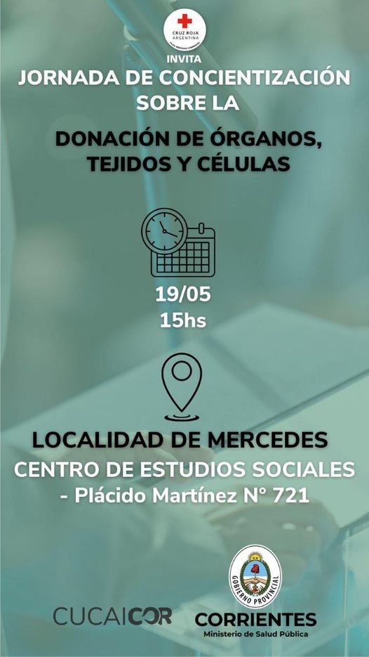La cruz roja filial Mercedes invita a este espacio de formación .