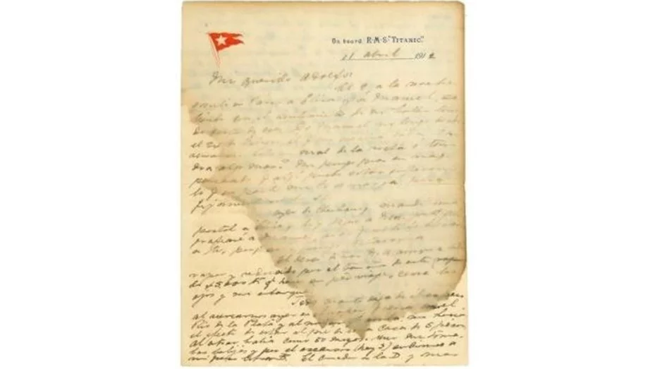 Rematarán carta de uno de los tres uruguayos que naufragó en el Titanic