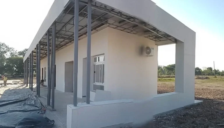 Avanzan a buen ritmo las obras del complejo cultural, recreativo y comercial “Gauchito Gil”, sobre la Ruta Nacional 123, a pocos kilómetros de la ciudad de Mercedes