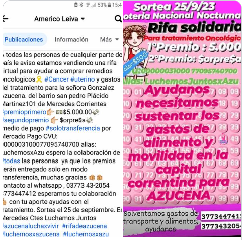 Solidaridad para apoyar a Azucena González
