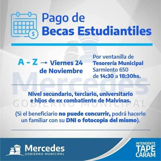 Pago de Becas Estudiantiles