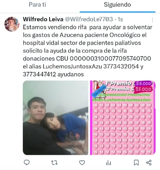 Mercedes: Comunidad se une para apoyar a paciente oncológica y su hijo en situación vulnerable.