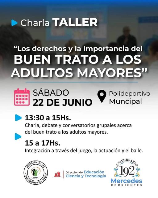 Charla-Taller en Mercedes: Promoviendo el Buen Trato y los Derechos de los Adultos Mayores