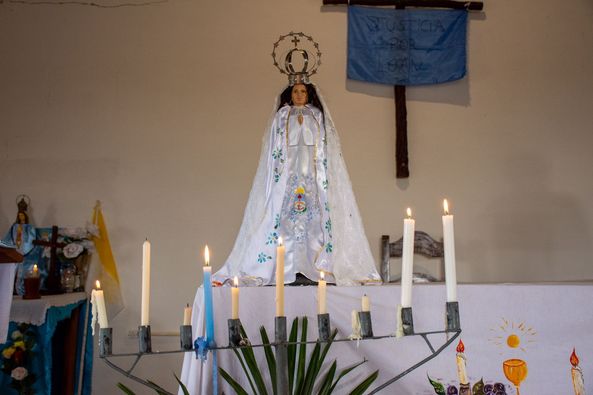 Celebración de la Virgen de Itatí en la comunidad de Paiubre Chico